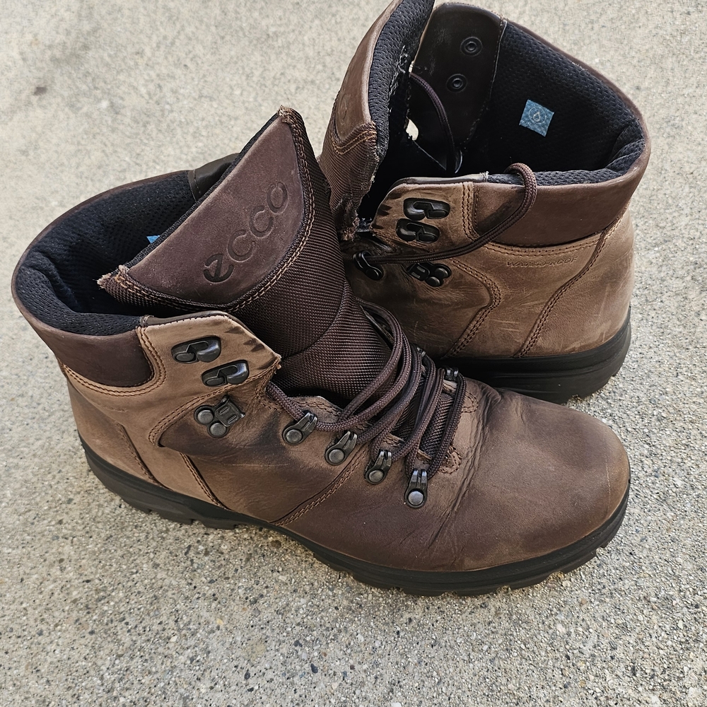 ECCO Men's Dark Brown Leather Boots